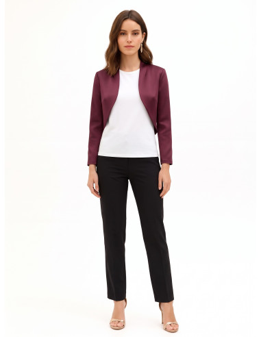 Bolero de cetim com costas de corte smoking Rinascimento