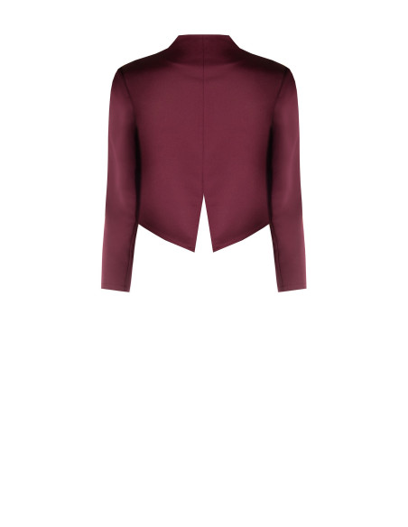 Bolero de cetim com costas de corte smoking Rinascimento