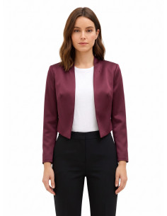 Bolero de cetim com costas de corte smoking Rinascimento