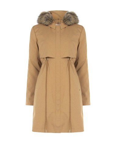 Parka comprido com cordão e acolchoado interior amovível Rinascimento