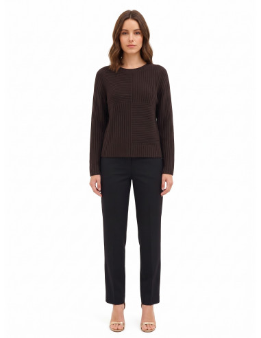 Camisola de malha com canelado largo horizontal e vertical Rinascimento