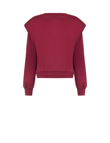 Sweatshirt oversized de algodão com gola de pérolas amovível Rinascimento