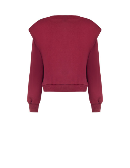 Sweatshirt oversized de algodão com gola de pérolas amovível Rinascimento