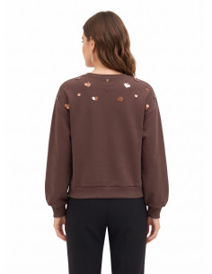 Sweatshirt Regular em Algodão com Aplicação de Maxi Lantejoulas Rinascimento 2