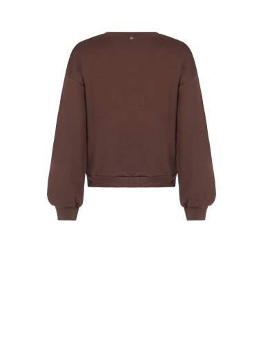 Sweatshirt Regular em Algodão com Aplicação de Maxi Lantejoulas Rinascimento