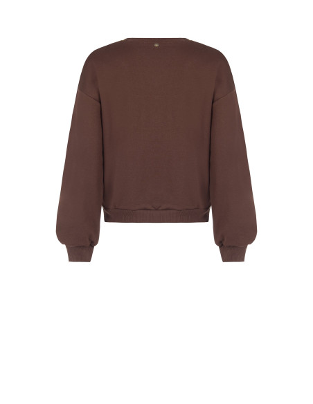 Sweatshirt Regular em Algodão com Aplicação de Maxi Lantejoulas Rinascimento