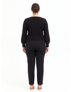Camisola Curvy com decote em V cruzado e micro lantejoulas Rinascimento Curvy 2
