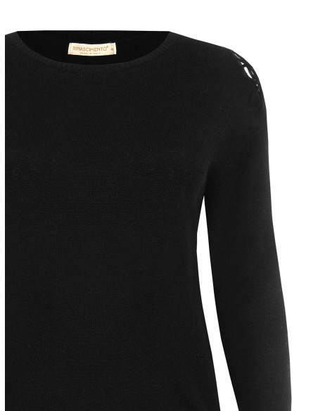 Camisola Curvy cintada com detalhe de croché no ombro Rinascimento Curvy