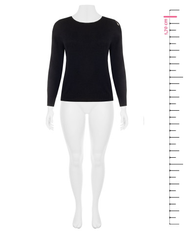 Camisola Curvy cintada com detalhe de croché no ombro Rinascimento Curvy