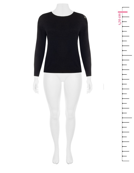 Camisola Curvy cintada com detalhe de croché no ombro Rinascimento Curvy