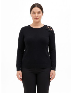 Camisola Curvy cintada com detalhe de croché no ombro Rinascimento Curvy