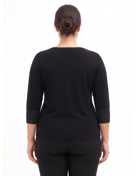 Camisola Curvy justa com lurex nos punhos Rinascimento Curvy