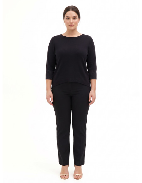 Camisola Curvy justa com lurex nos punhos Rinascimento Curvy