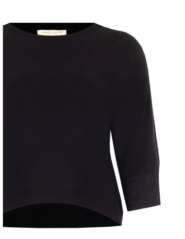 Camisola Curvy justa com lurex nos punhos Rinascimento Curvy