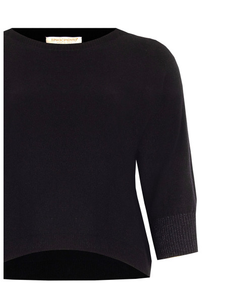 Camisola Curvy justa com lurex nos punhos Rinascimento Curvy