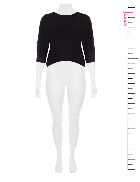 Camisola Curvy justa com lurex nos punhos Rinascimento Curvy