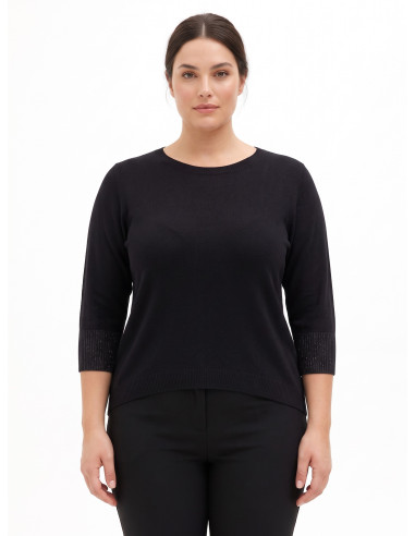 Camisola Curvy justa com lurex nos punhos Rinascimento Curvy
