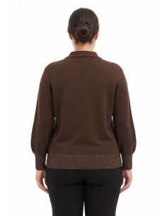 Camisola Curvy estilo polo com mangas balão Rinascimento Curvy 2