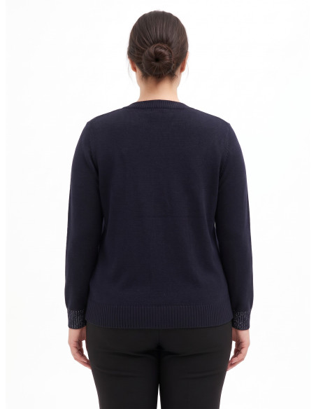 Camisola Curvy Cardigan Aberto Com Lurex Nos Punhos Rinascimento Curvy