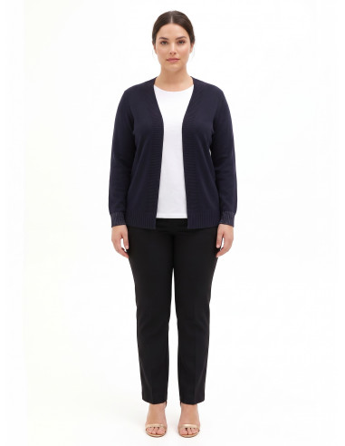 Camisola Curvy Cardigan Aberto Com Lurex Nos Punhos Rinascimento Curvy