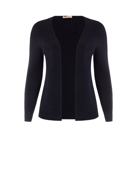 Camisola Curvy Cardigan Aberto Com Lurex Nos Punhos Rinascimento Curvy