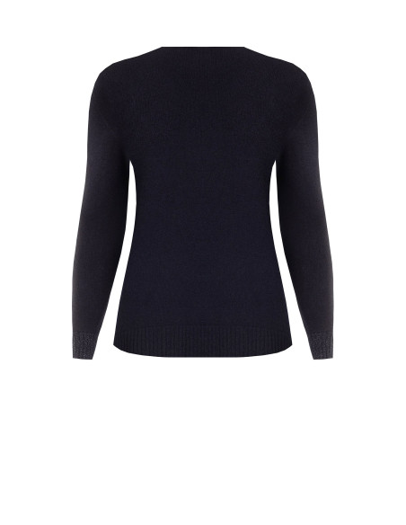 Camisola Curvy Cardigan Aberto Com Lurex Nos Punhos Rinascimento Curvy