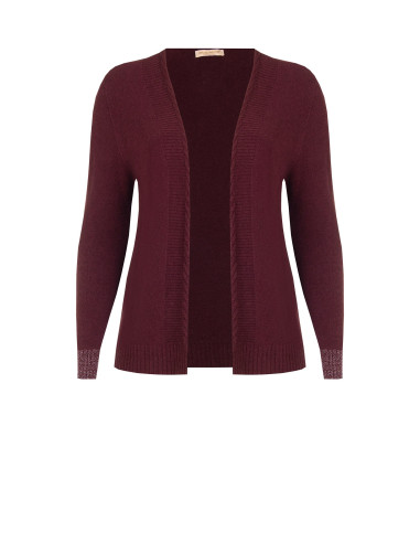 Camisola Curvy Cardigan Aberto Com Lurex Nos Punhos Rinascimento Curvy
