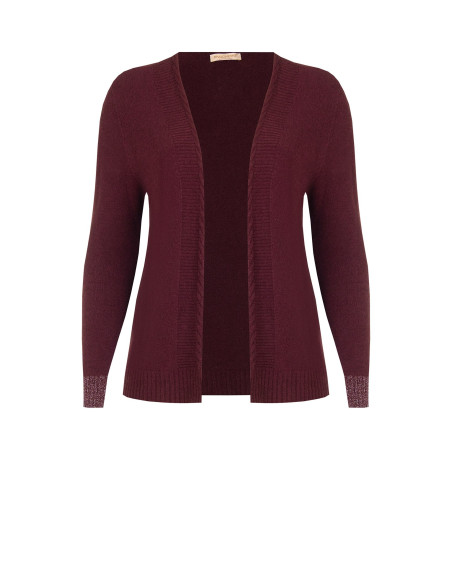 Camisola Curvy Cardigan Aberto Com Lurex Nos Punhos Rinascimento Curvy