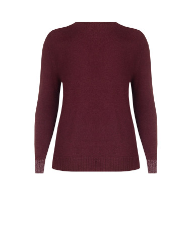 Camisola Curvy Cardigan Aberto Com Lurex Nos Punhos Rinascimento Curvy