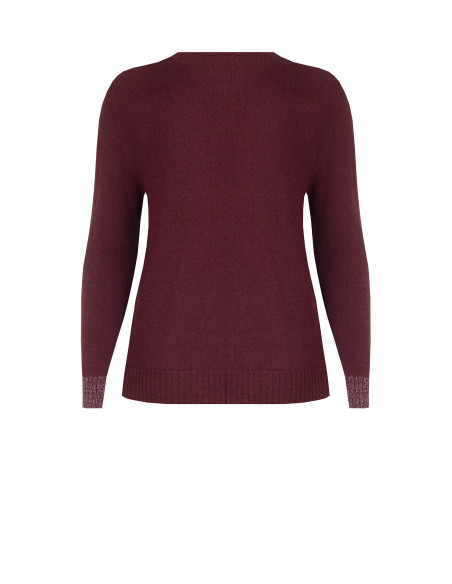 Camisola Curvy Cardigan Aberto Com Lurex Nos Punhos Rinascimento Curvy