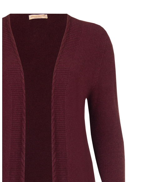 Camisola Curvy Cardigan Aberto Com Lurex Nos Punhos Rinascimento Curvy