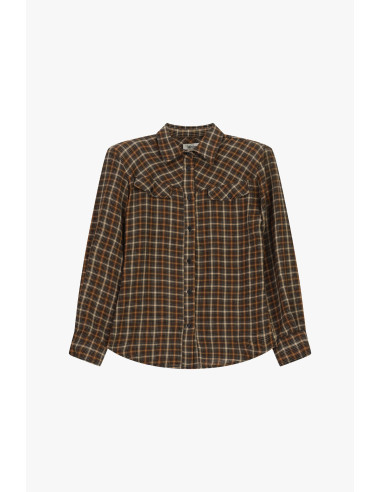 Camisa aos quadrados com padrão western e bolsos Dixie