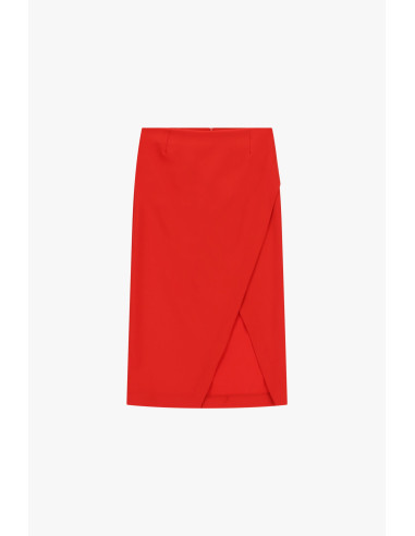 Saia lápis envelope com racha frontal Dixie