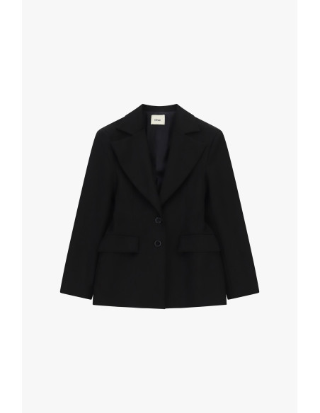 Blazer de dois botões, corte regular, com bolsos de aba Dixie