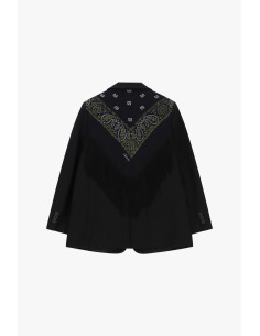 Blazer com costas em bandana e franjas decorativas Dixie 2