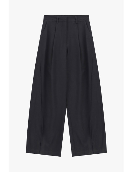 Calças Palazzo Cropped com Pregas Frontais Dixie