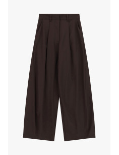 Calças Palazzo Cropped com Pregas Frontais Dixie