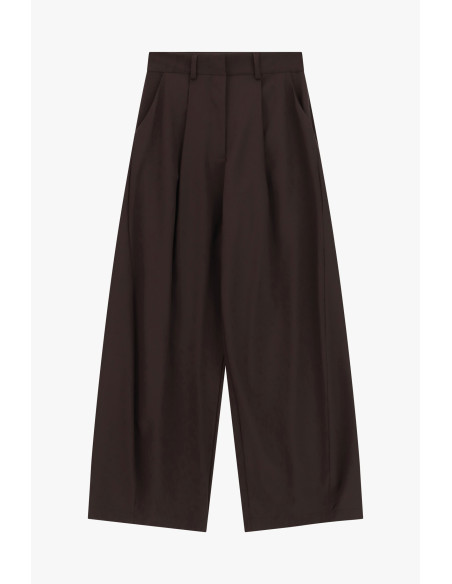 Calças Palazzo Cropped com Pregas Frontais Dixie