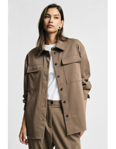 Camisa de corte regular com bolsos frontais aplicados Please