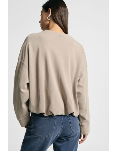 Sweatshirt curta com estampado frontal NY 1993 Please