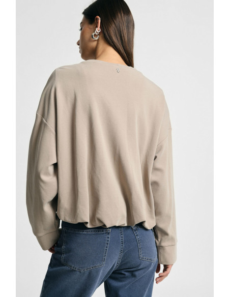 Sweatshirt curta com estampado frontal NY 1993 Please