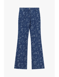 Jeans Flare com Estampado Floral Integral Please 2