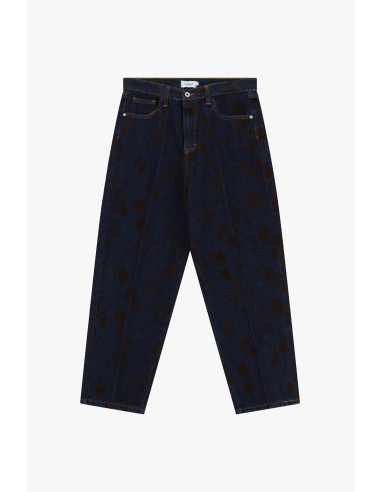 Jeans de corte Balloon com estampado manchado e cintura subida Please