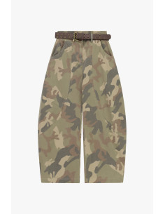 Calças Palazzo com Estampado Camuflado e Cinto Please 2