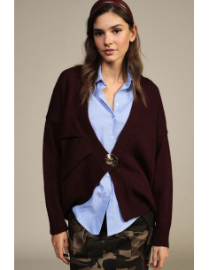 Cardigan com maxi botão e ombros descaídos Dixie