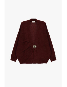 Cardigan com maxi botão e ombros descaídos Dixie 2