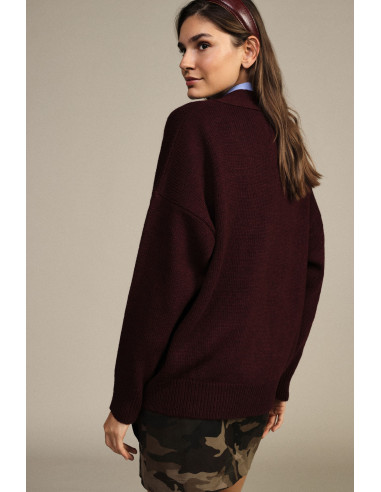Cardigan com maxi botão e ombros descaídos Dixie