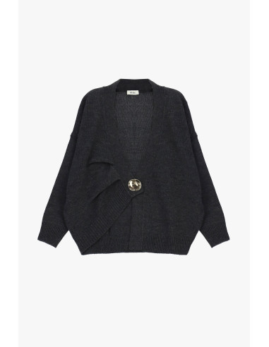 Cardigan com maxi botão e ombros descaídos Dixie