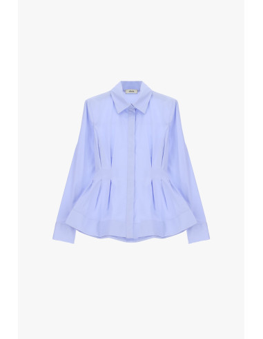 Camisa com pinças frontais e corte evasé Dixie