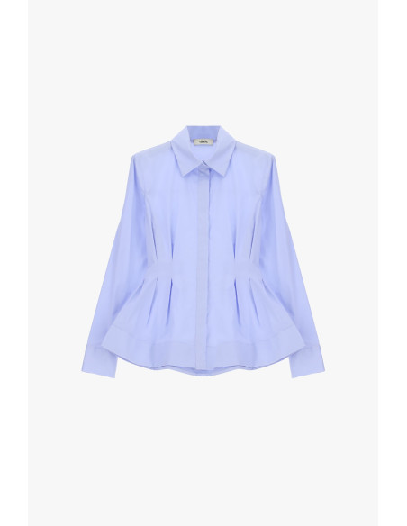 Camisa com pinças frontais e corte evasé Dixie
